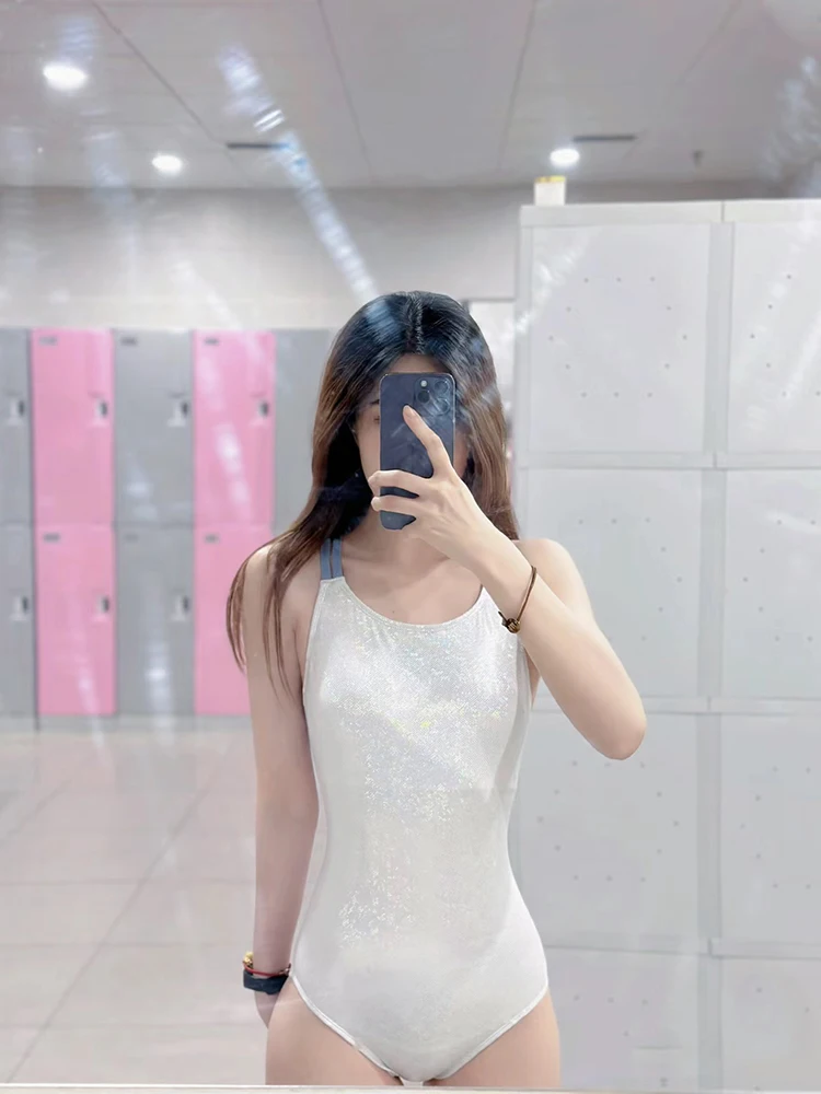 

2024 Women's One-Piece Swimsuit Beautiful Speed Racing Cetition High-Waist Flattering Slimming Design for Swimming Pool