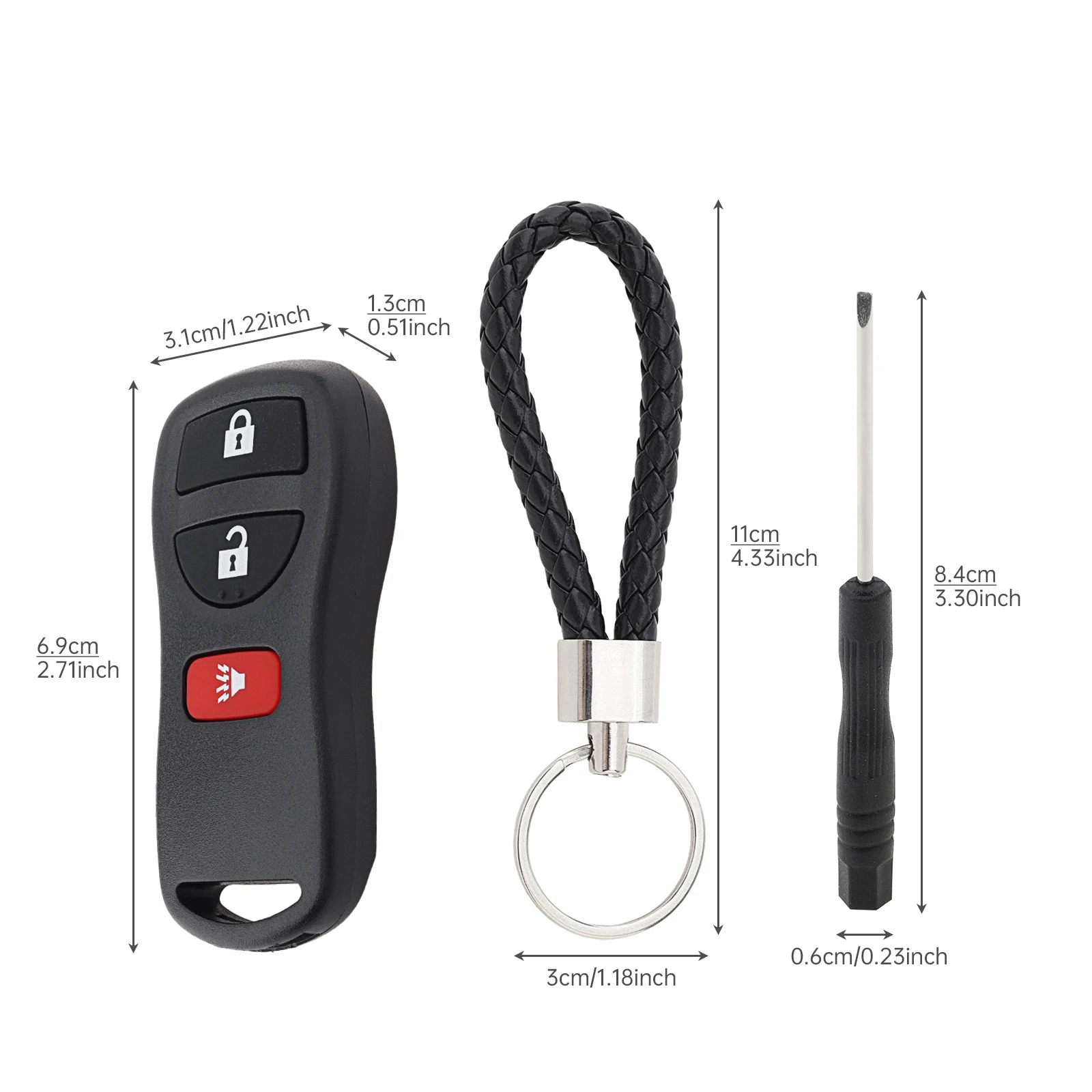 3 أزرار سيارة مفتاح بعيد فوب قذيفة صالح لنيسان مورانو إنفينيتي FX35 FX45 QX4 باثفندر KBRASTU15 315MHz مفتاح قذيفة غطاء #6
