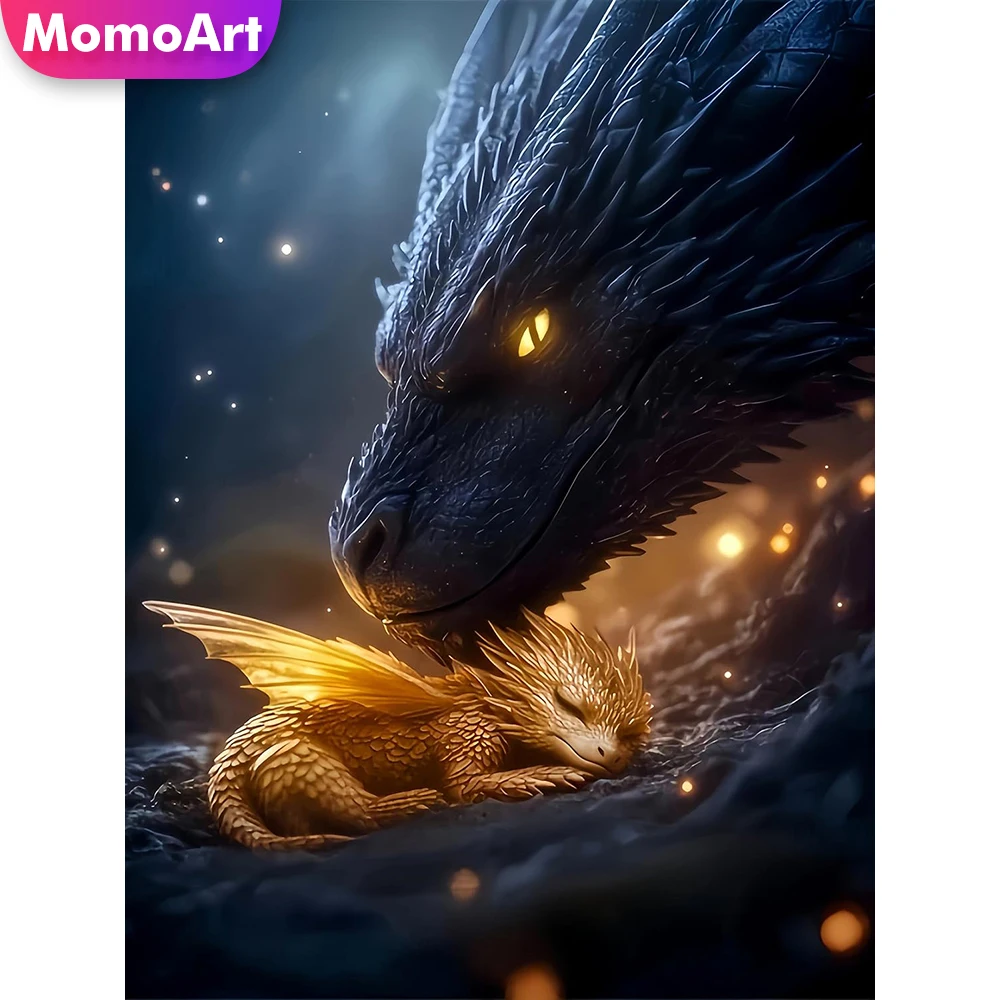Momoart New Arrival Diamond Painting Dragon Animal Pattern for Adults Beginners Diamond Mosaic DIY Embroidery Wall Decor