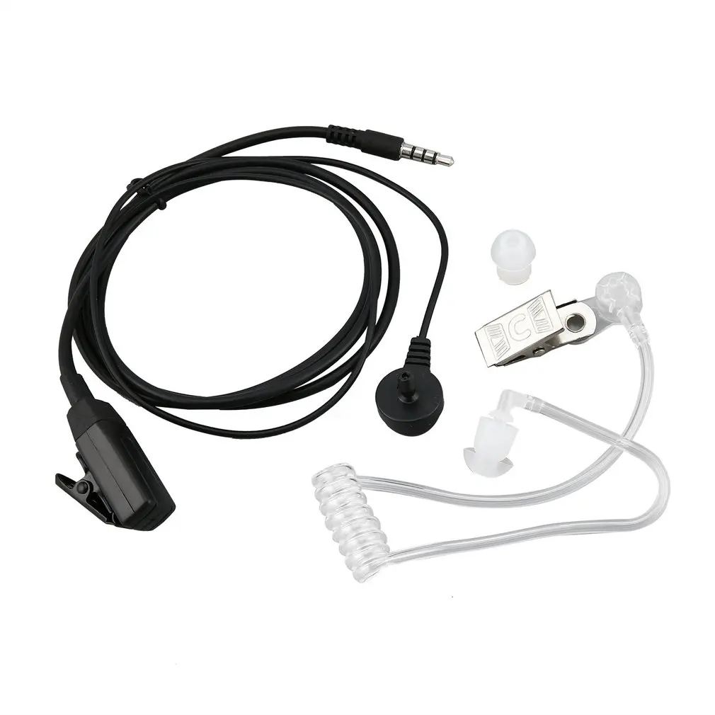 

2 Pin PTT MIC Headset Baofeng Acoustic Air Tube Microphone Earphone Earpiece For EMF Anti Radiation Walkie Talkie Radio