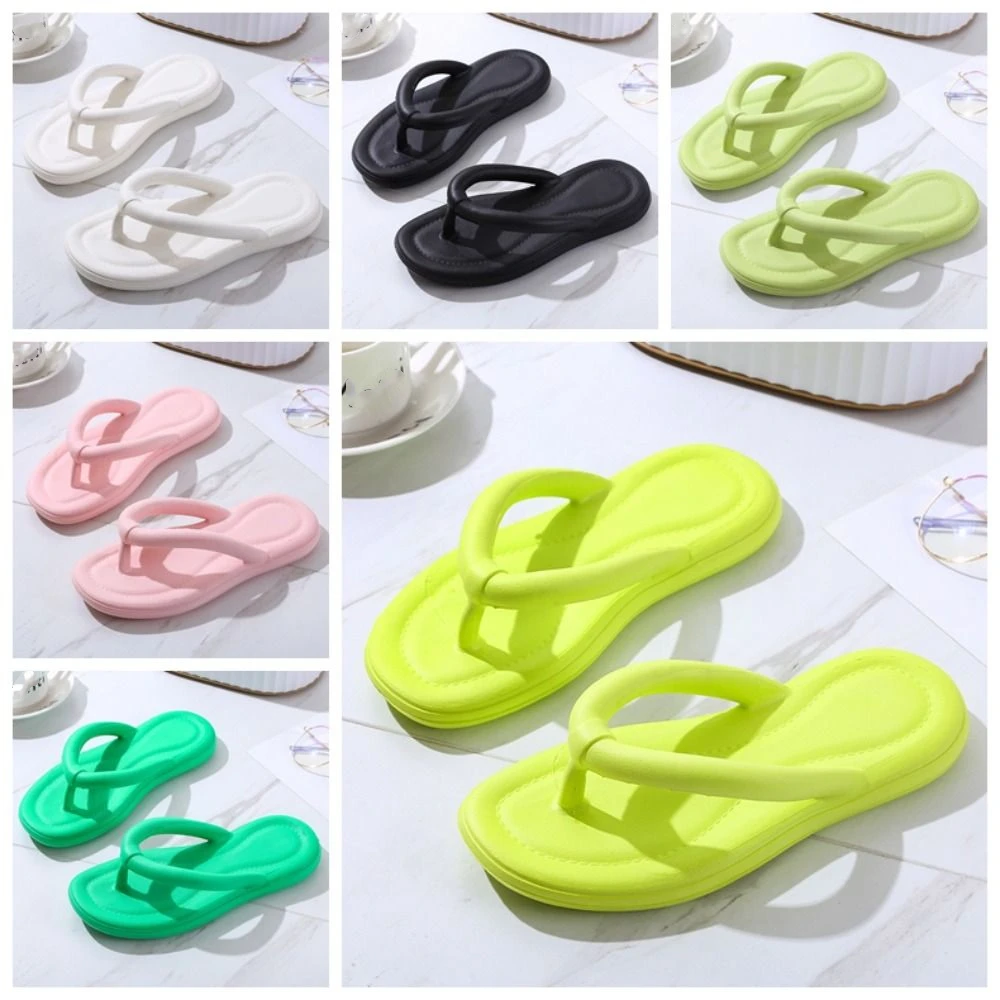 Lightweight Anti Slip Beach Flip Flops Soft Soled Clip Toe Women Slippers Beachwear EVA Summer Sandals Outdoor Indoor