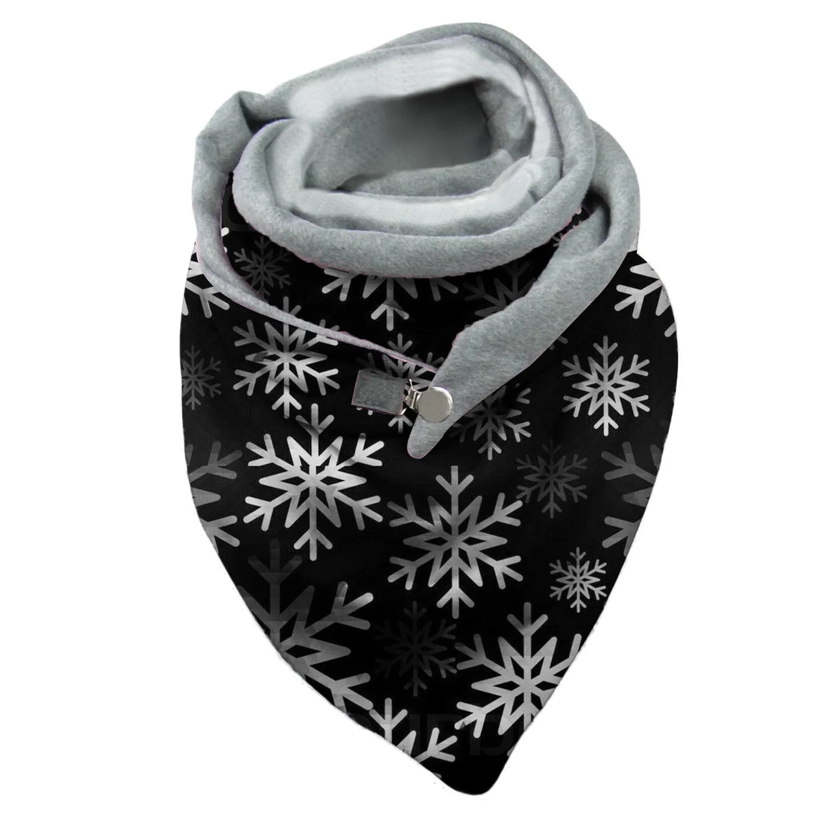 Scarves Fashion Button Snowflake Winter Wrap Print Soft Casual Women Shawls Warm Scarf Scarf Ladies