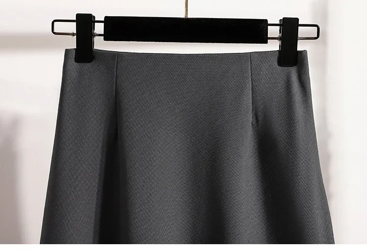 Koreanischer Stil, einfarbig, hohe Taille, elastischer Bund, Damen-A-Linien-Röcke, Alltagskleidung, Frühjahr/Herbst 2026, neu, elegant, vielseitig. – Detail 23