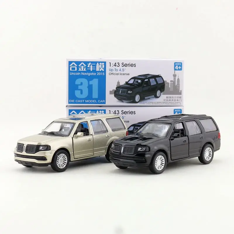 1:46 Lincoln Navigator SUV Alloy pull-back vehicle model Diecast Metal Model Car Random color