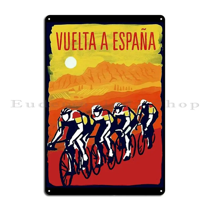 Vuelta A Espana Vintage Bicycle Racing Print Metal Signs Bar Cinema Print Design Create Tin Sign Poster