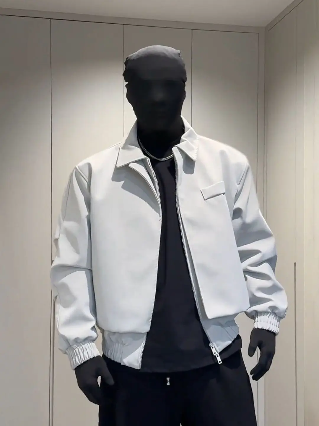 

Мужская бейсбольная куртка с подкладкой в стиле ретро в американском стиле, пальто пилота с белым воротником, повседневная модная осенняя верхняя одежда