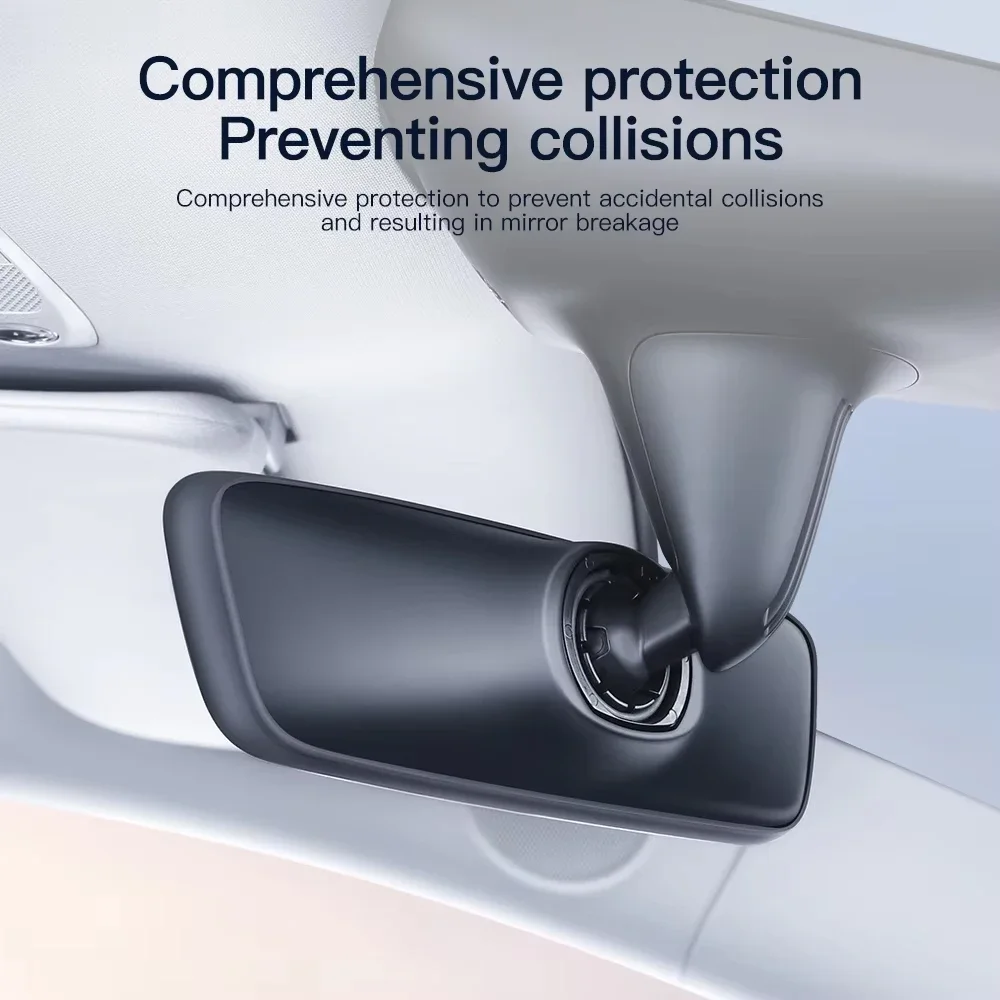 For Tesla Model Y Rear View Mirror Protector Frame Silicone Rearview Mirror Cover Sleeve Tesla Non-Slip Decoration Accessory image 5