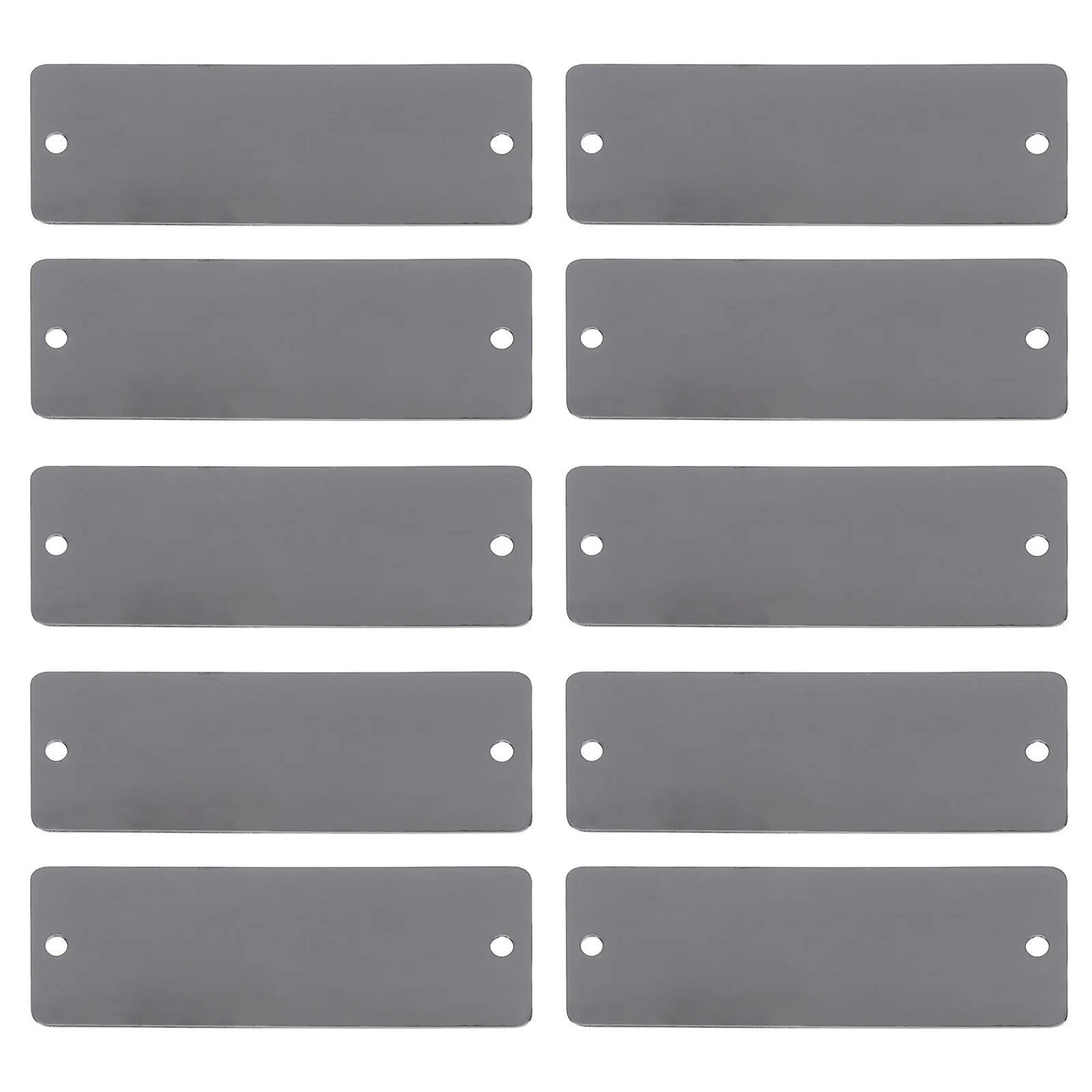 10pcs Stainless Steel Name Plate 70X25Mm Blank Metal Tags For Engraving Diy Industrial Machinery Signage Craft