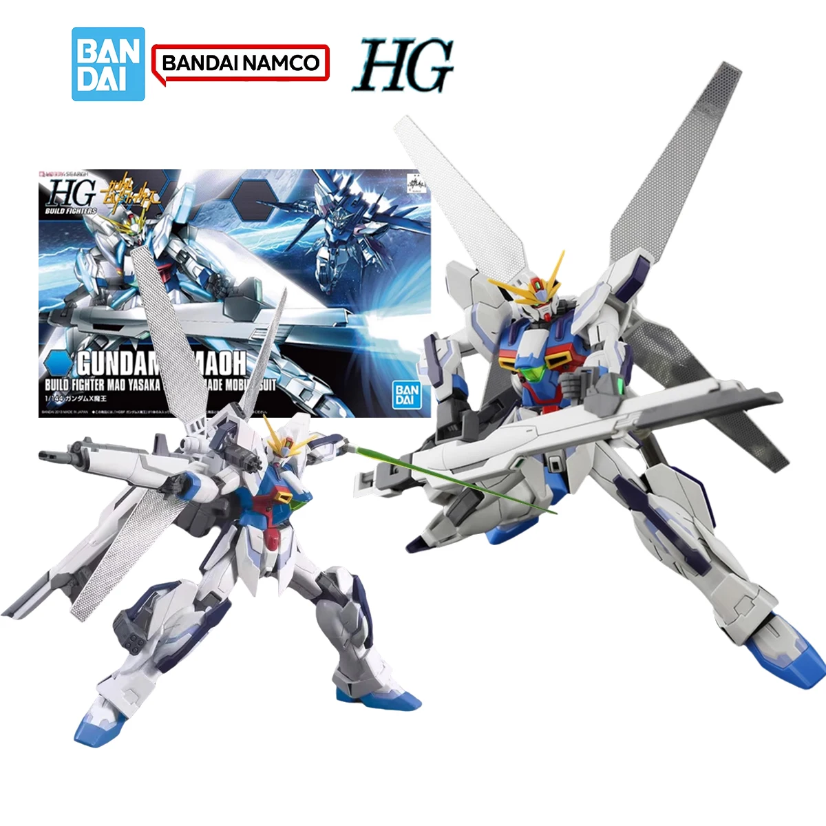 

Bandai HGBF 1/144 Gundam Model Kit Anime Figures Gundam X Maoh Mobile Suit Action Figure Joints Movable Model Christmas Gifts