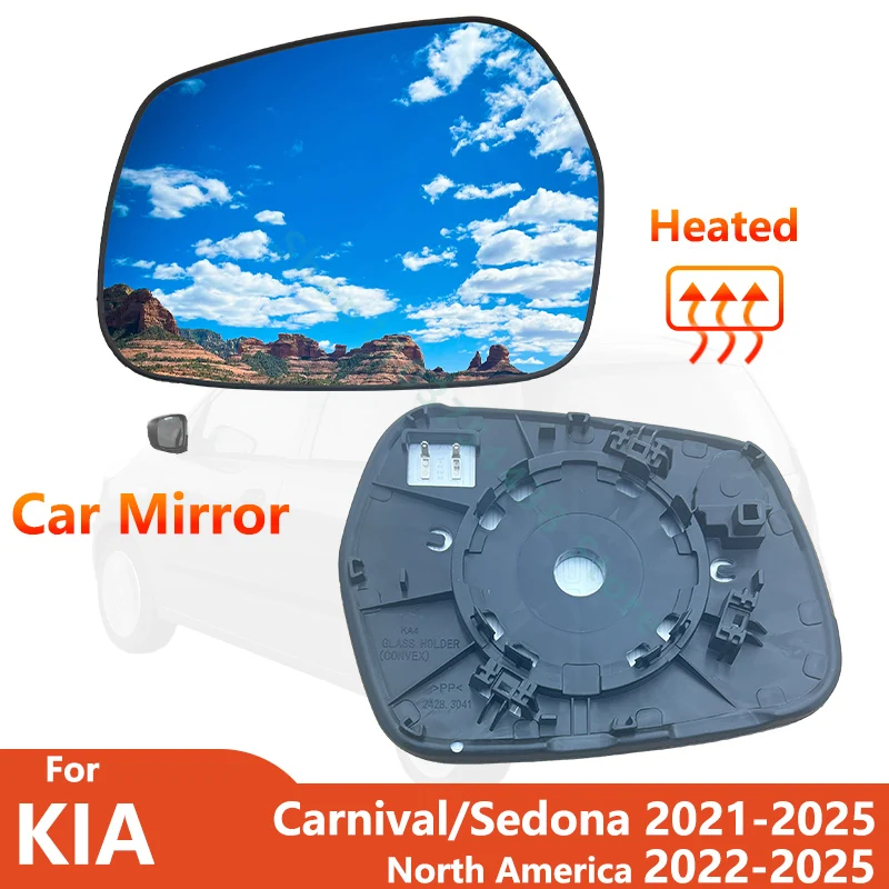 

Left or Right Rearview Mirror For KIA CARNIVAL/Sedona 2021 2022 2023 2024 2025 With Heated/Car Side Wing Mirror Replace Parts