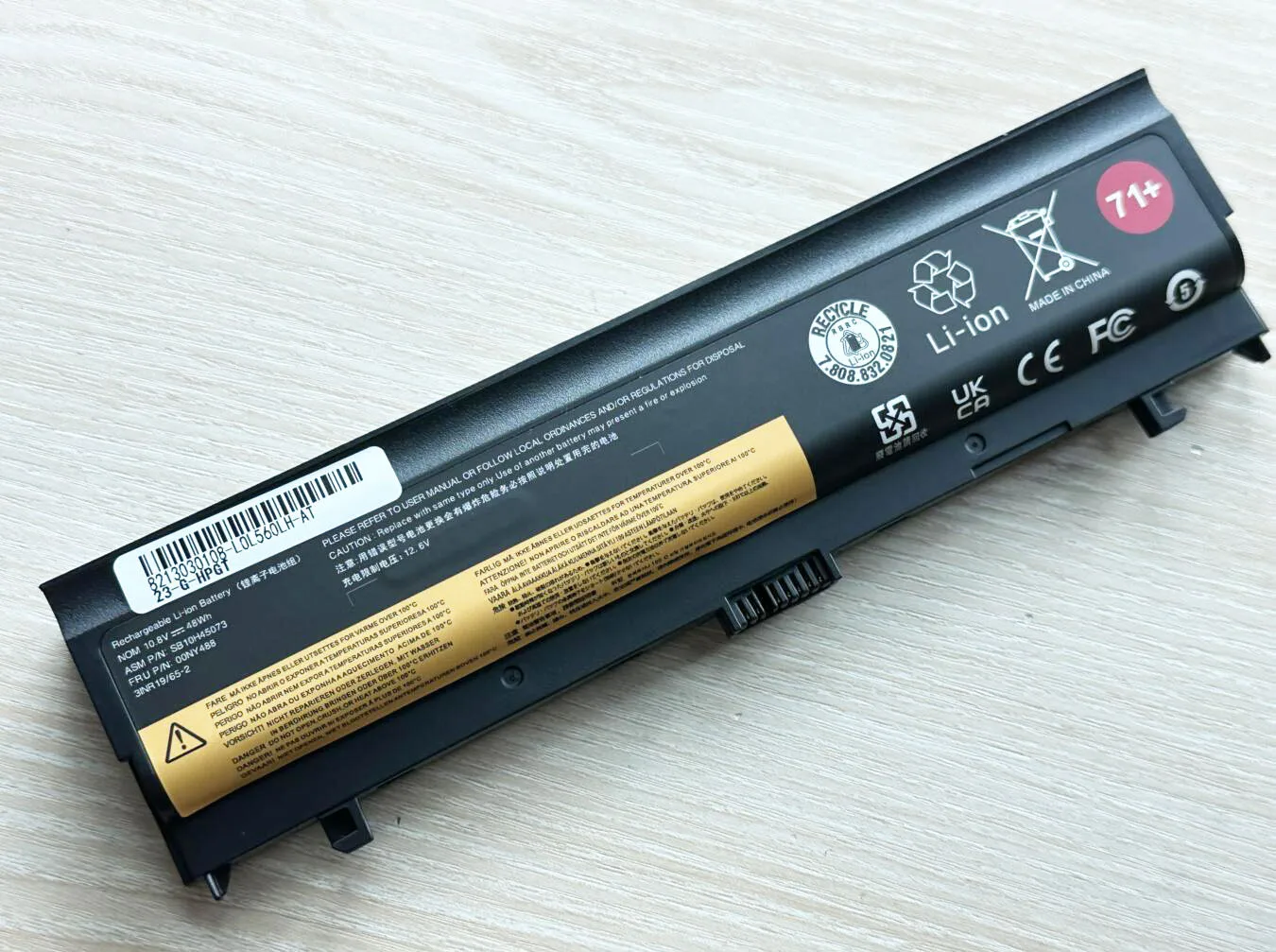 Laptop battery 48Wh SB10H45073 00NY486 For Lenovo THINKPAD L560 L570 Laptop 71+