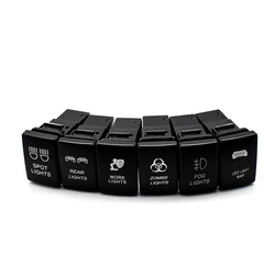 Joli lumineux à LED bleu, bouton poussoir marche/arrêt, barre de lampe de signalisation, 33x22mm, 12V, Toyota Landcruiser Yadditif RAV4