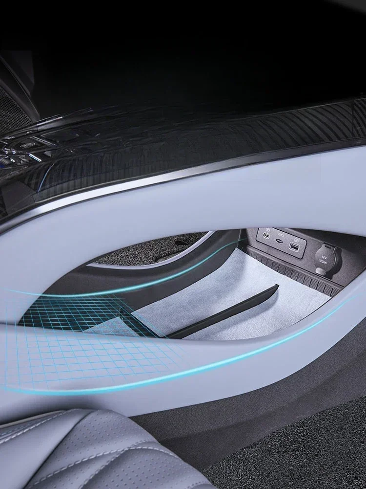 

Для BYD Seal EV центральная консоль нижний ящик для хранения кожаный подлокотник органайзер лоток аксессуары для салона автомобиля