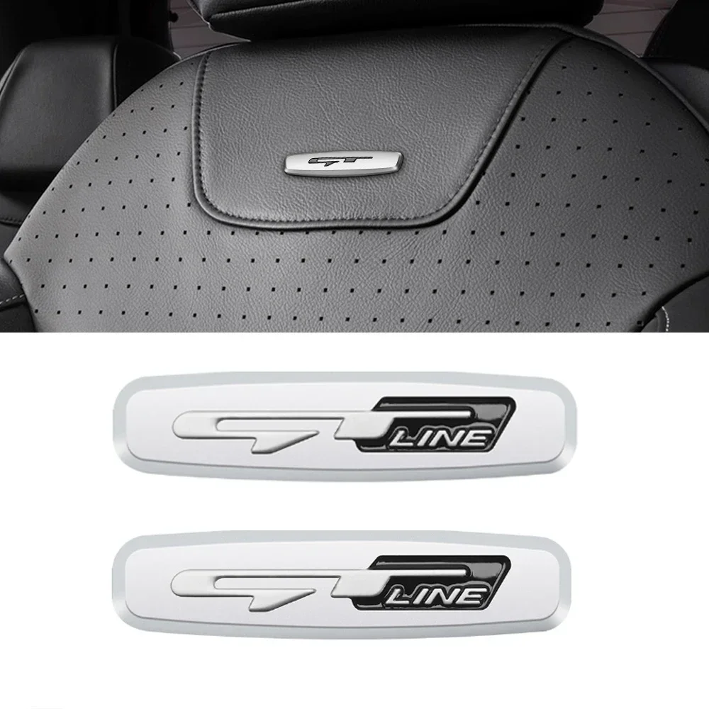 2pcs GT Badge For KIA Sticker GT Line Seat Sticker Interior Chairs Emblem For KIA Sportage Optima Rio Ceed  K5 K2 K3 KIA Sticker