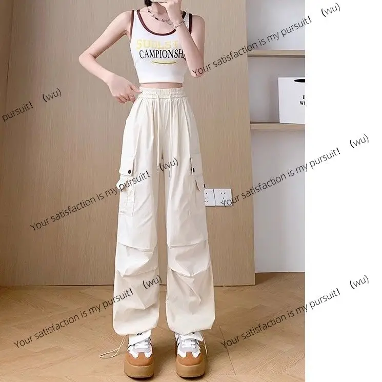 Amerikanische Overalls für Damen, 25. Frühling und Herbst, kleine, gerade, lockere, lässige Jogginghose mit weitem Bein