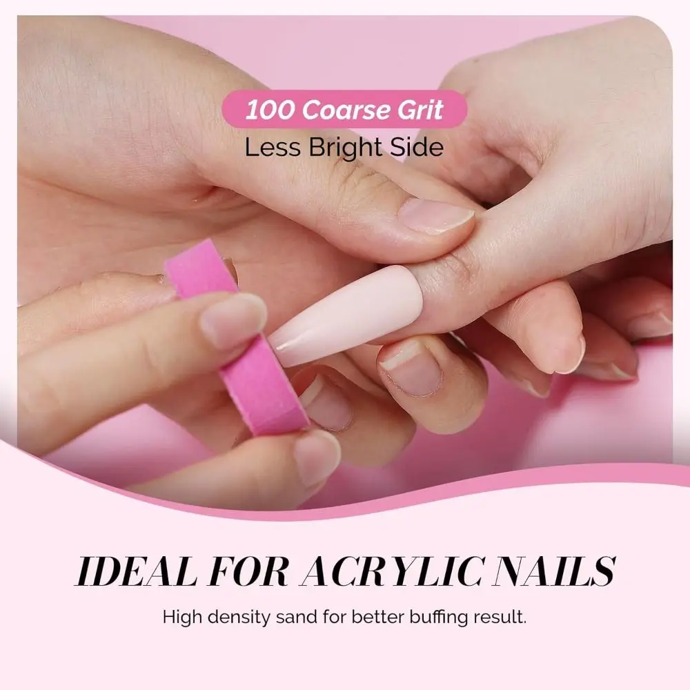 50 Pcs Heart Shape Mini Nail Buffer Block 100/180 Grit Professional Sponge Nail File Shaping and Smoothing Double-Sided
