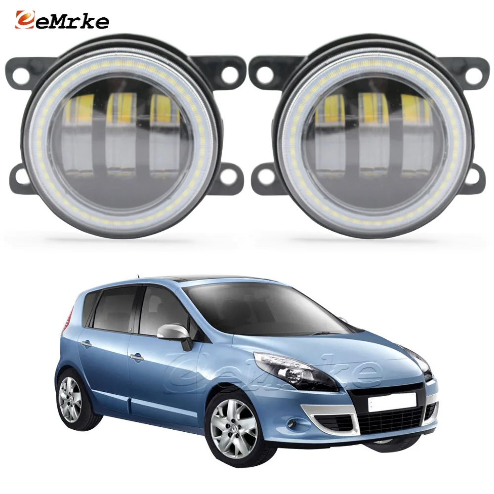 

Car Led Lights For Renault Scenic,Grand Scenic II/III JM/JZ Fog Lamp Assembly Lens Angel Eye DRL Daytime Running Light 12V 20W