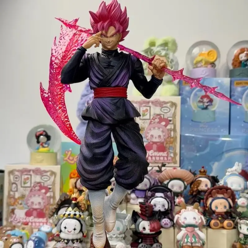 

Super Saiyan Rosé Goku Action Figure 37cm PVC ABS Statue Desktop PC Case Decor Anime Peripheral Gift For Dragon Ball Anime Fans