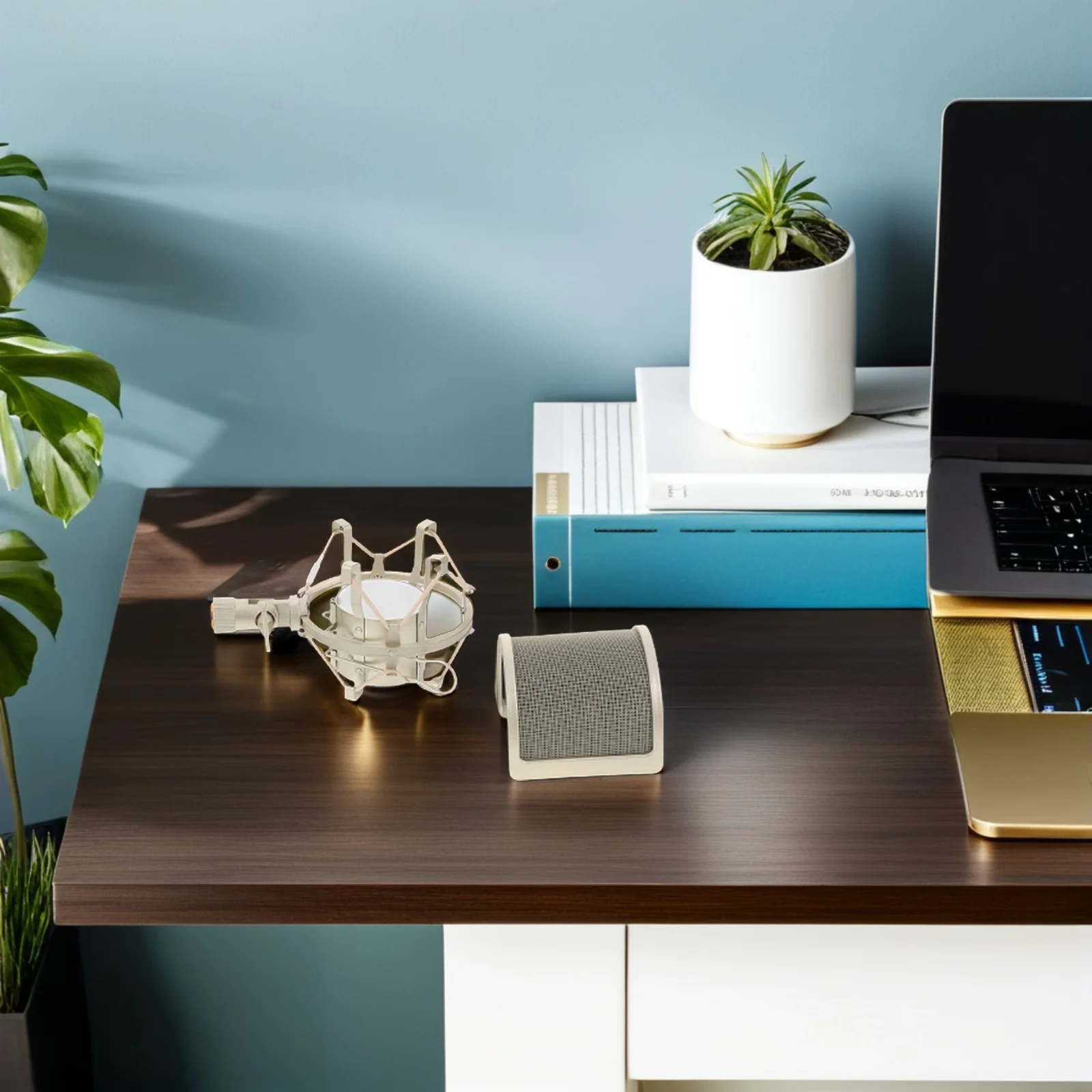 

1 Set U-Shaped Microphone Pop Filter Kit High-Density Mesh Windscreen Cover For Vocal Recording Streaming Adjustable