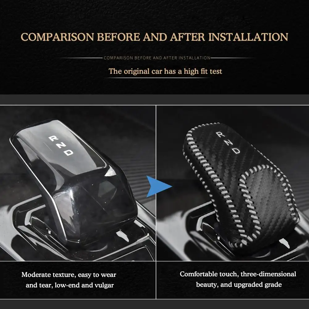 Collar Leather Car Gear Lever Cover For Geely Boyue L Atlas 2023 2024 2025 Shift Knob Protector Pad Decoration Auto Modify Kit