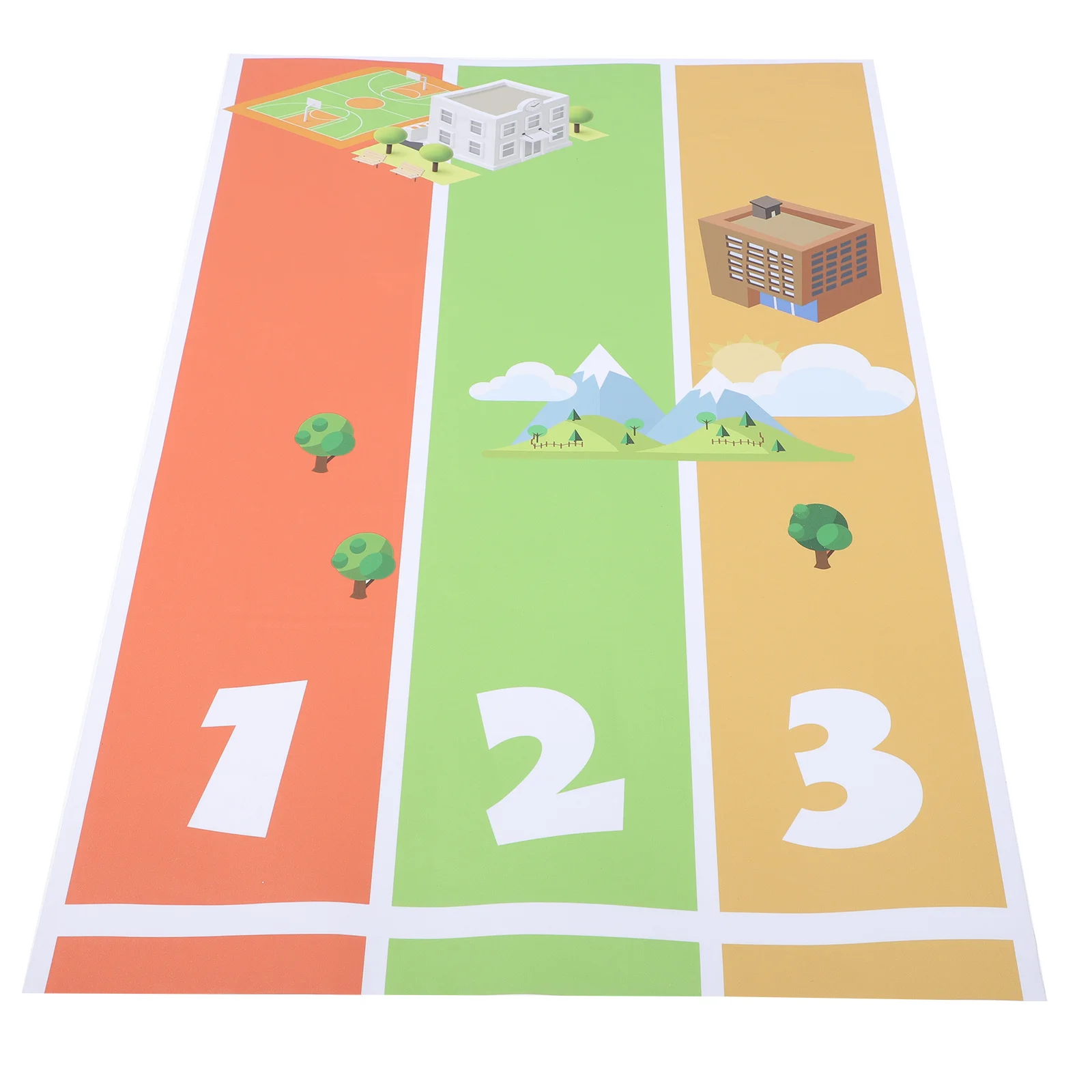 Adesivo per pavimento in pista colorato cartone animato Nastro stradale in PVC Decorazione di passaggio per parco giochi per nastro da pista per uso interno ed esterno