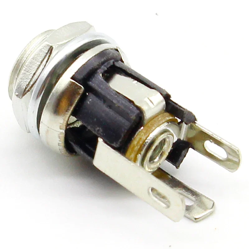 5 Pcs 5.5Mm X 2.1Mm Dc Power Jack Socket Female Panel Mount Connector