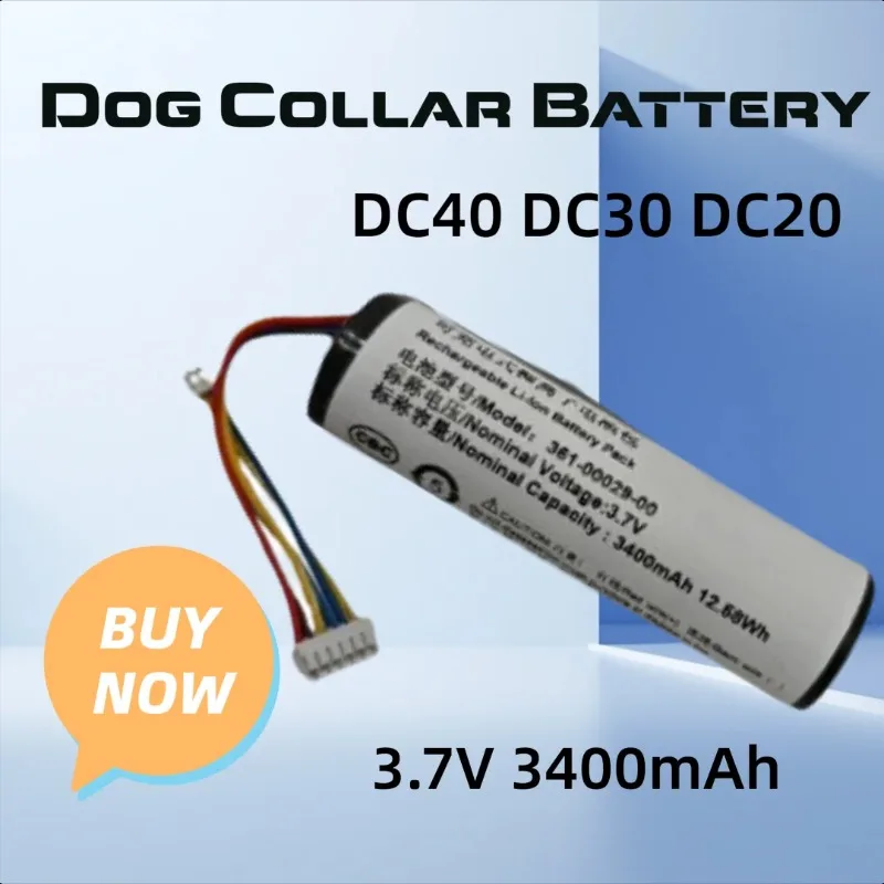 

3.7V 3400mAh for Garmin DC40 DC30 DC20 Dog Collar Battery