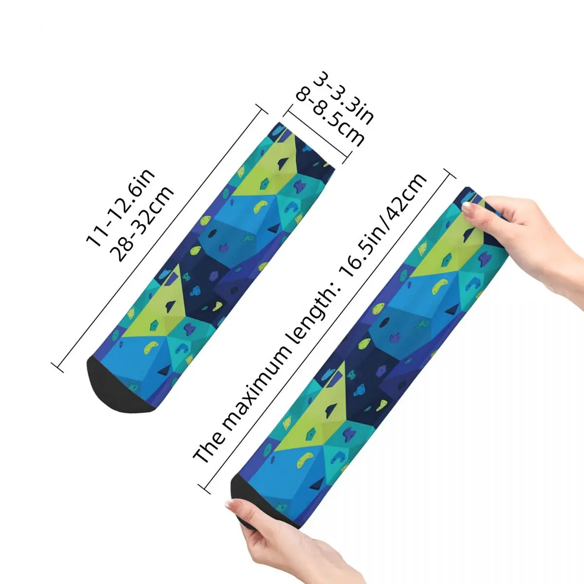 Boulder Wall Blue And Green Ankle Socks Male Mens Women Summer Stockings Harajuku