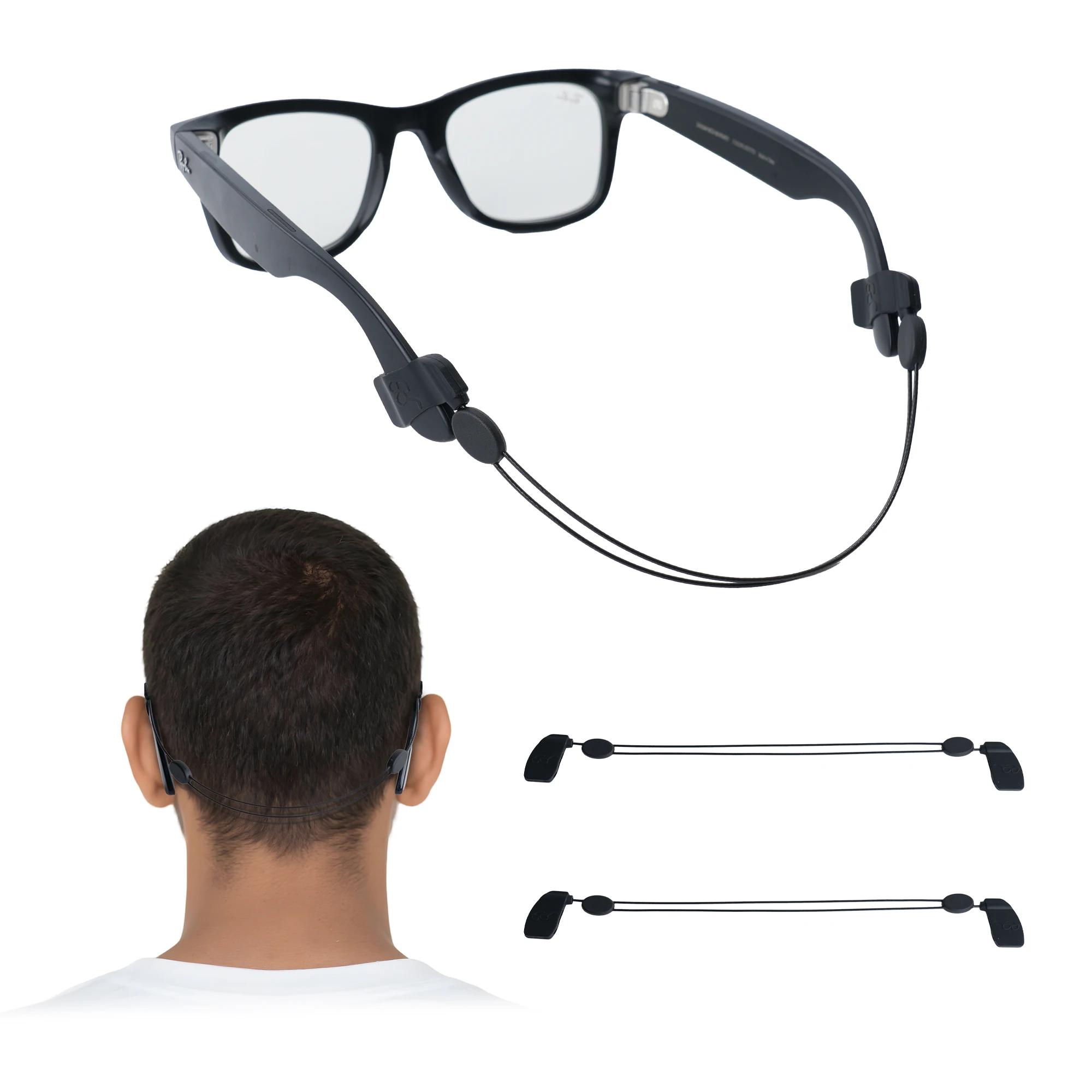 HIbloks для Ray-Ban Meta Wayfarer Skyler, подголовник, интеллектуальные аксессуары для очков, нескользящий регулируемый ремешок для умных очков HIbloks для Ray-Ban Meta Wayfarer Skyler, подголовник, интеллектуальные аксессуары для очков, нескользящий регулируемый ремешок для умных очков