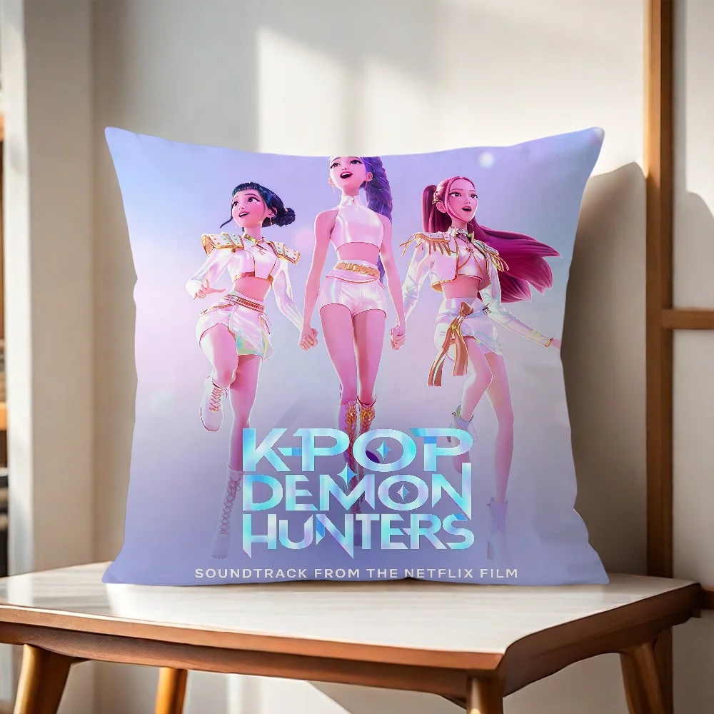 Housse de coussin Demon KPop Hunters, taie d'oreiller pour maison, canapé, salon, bureau, café, voiture