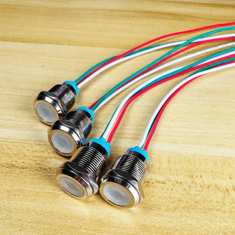 AB09-Bi-Color(Green&Red) 12Mm(1/2 Inch) Energy Saving Indicator Light, 12Mm 2 Color LED Light 12V/24V/ 20Ma Panel Mount Light