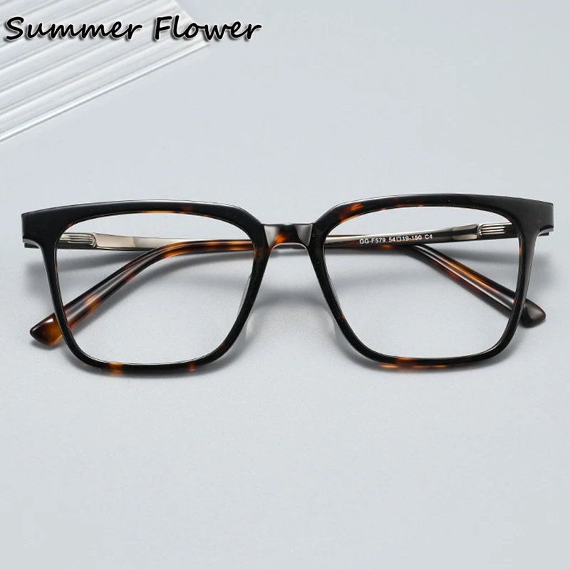 

Оправы для очков из ацетата: модные квадратные оправы для мужчин и женщин, легкие оптические очки для коррекции близорукости, леопардовый принт