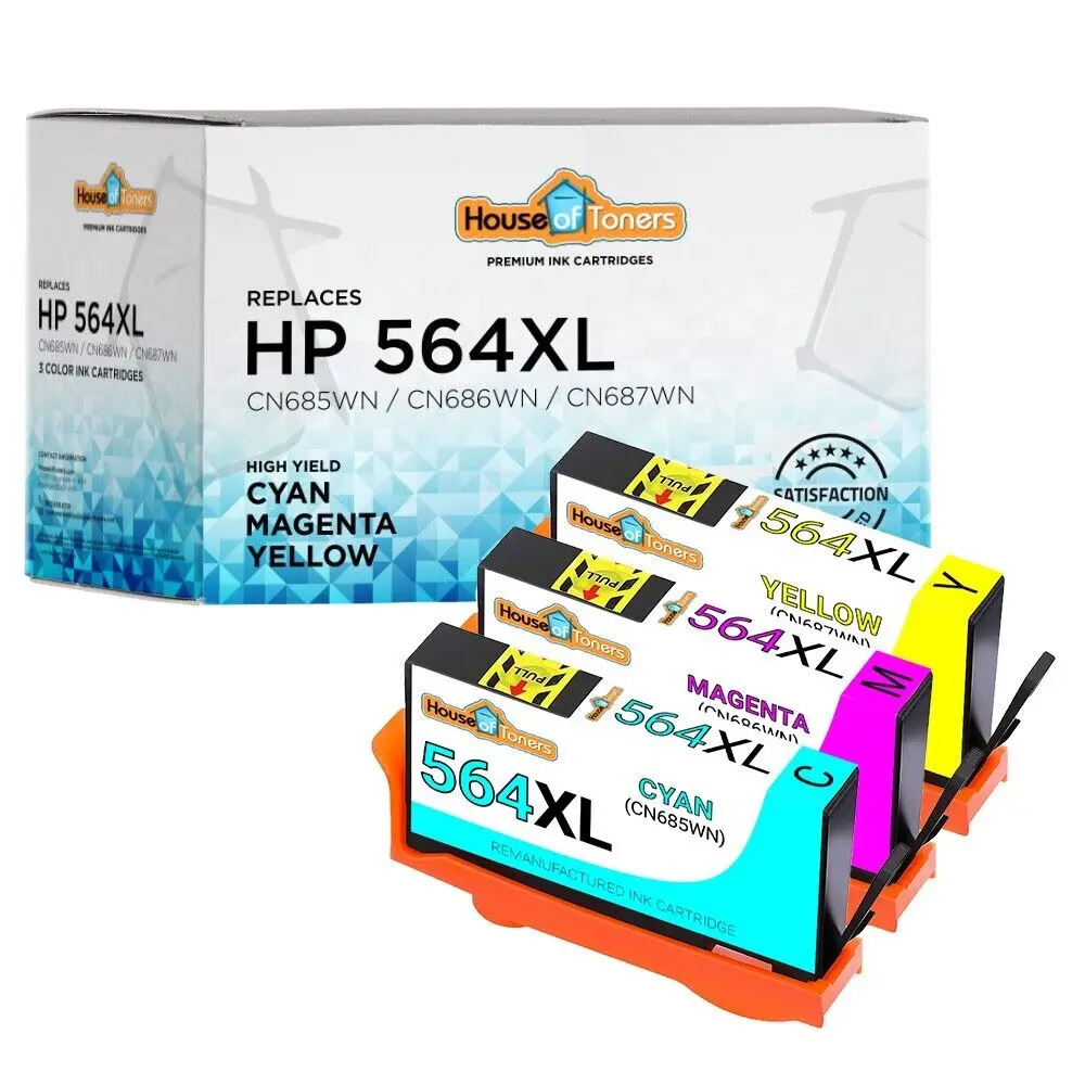 3 Pack 564XL CMY Ink Cartridges for HP Photosmart 5510 5515 5520 5525 6510 6515