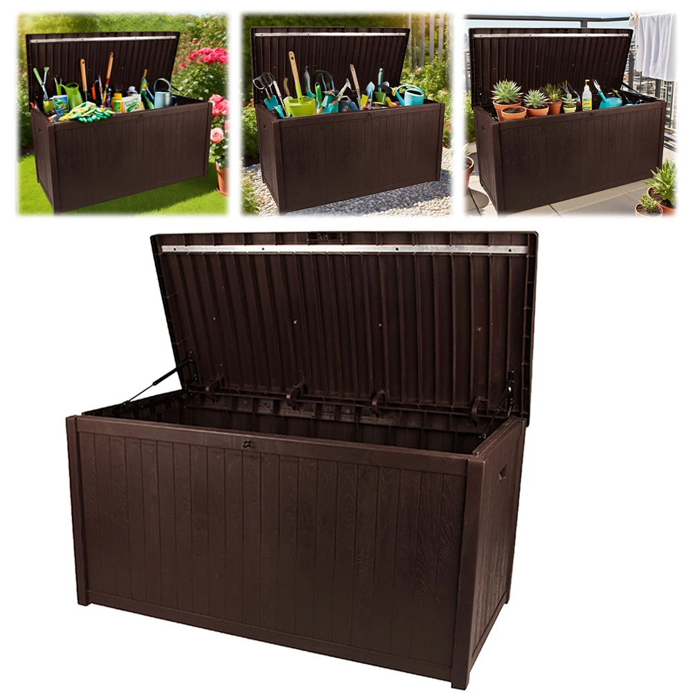 

Outdoor Storage Box Lockable Patio Bin UV-Resistant for Patio Furniture Outdoor Cushions