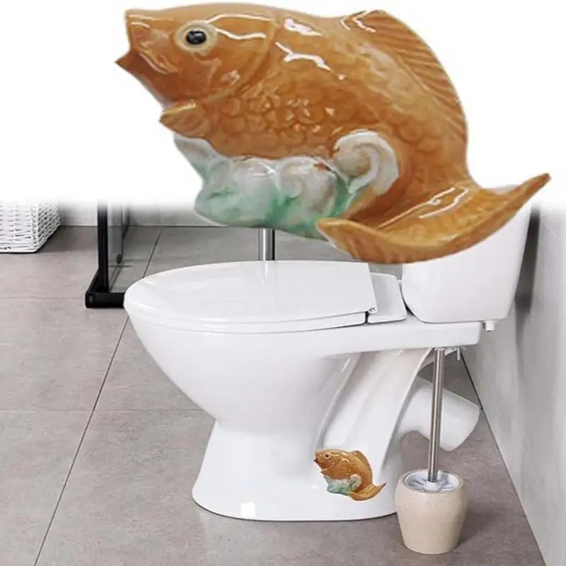 Toilet Bolt Caps Decorative Fish Cute Toilet Bolts Bathroom Decor Fun Fish Themed Gadgets Cute Bathroom Decor Cute Animal Covers