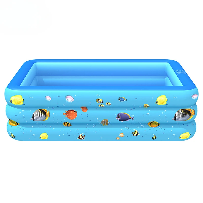 Inflatable water pool for household indoor and outdoor use, square inflatable play pool, PVC swimming pool