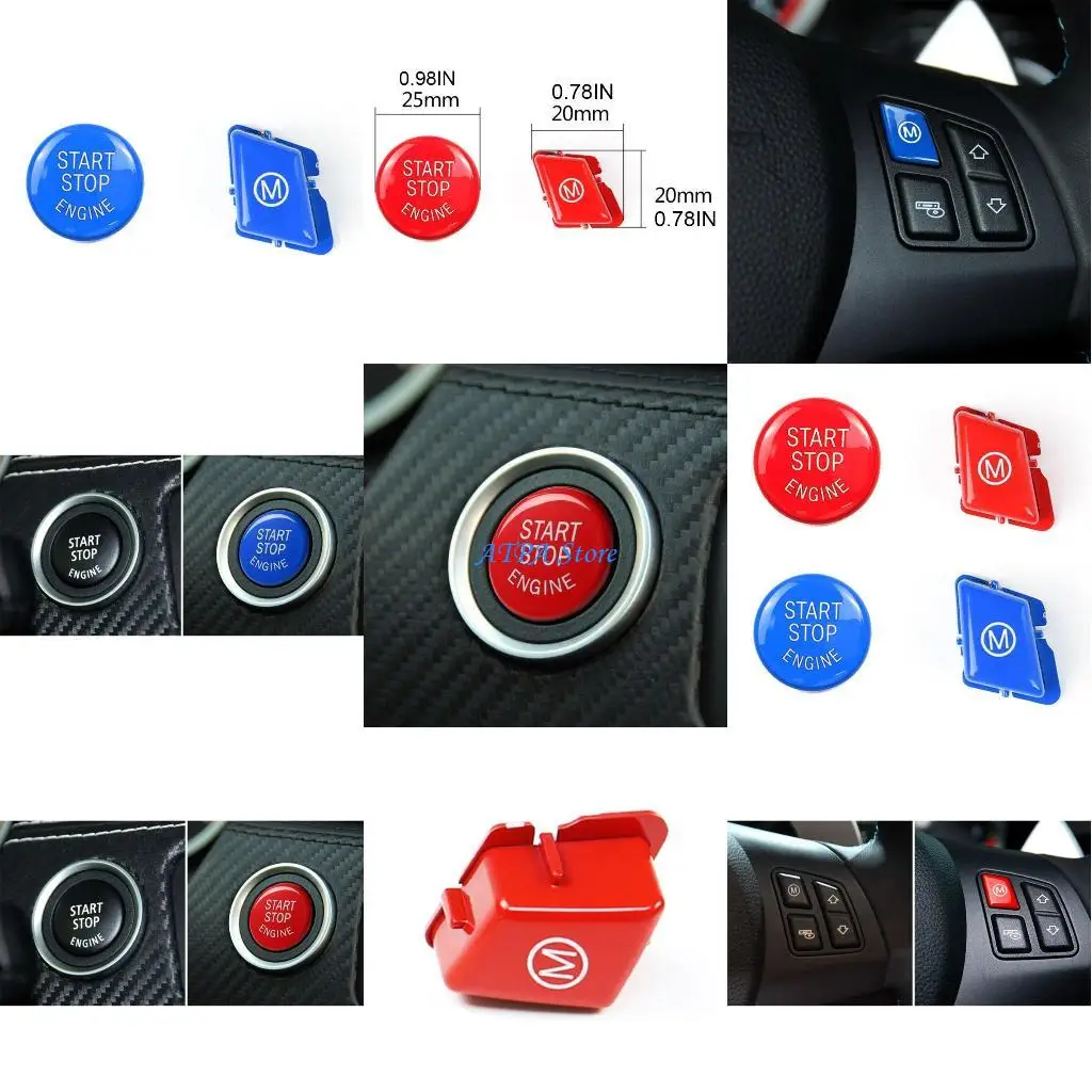 U13C مفتاح إشعال السيارة محرك بدء الضغط على زر دخول بدون مفتاح لـ E90 E91