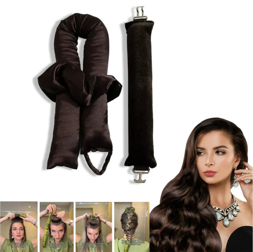 

Heatless Curling Rod Headband Lazy Hair Curlers Soft Hair Rollers No Heat Silk Curls with Hook Sleeping Flexi Rods Styling Tools