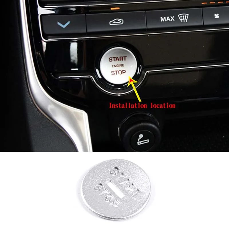 Car Styling Start Stop Engine Button Cover Case Trims Stickers Accessories For Jaguar XF 2008 2009 2010 2011 2012 2013 2014 2015