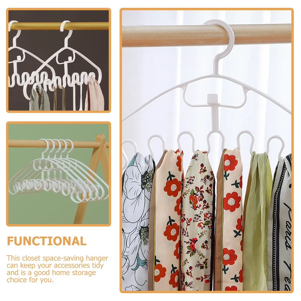 

10 Pcs Wavy Hanger Scarves Hangers for Bras Clothes Hanging Rack Multifunctional Wardrobe Storage Accessories