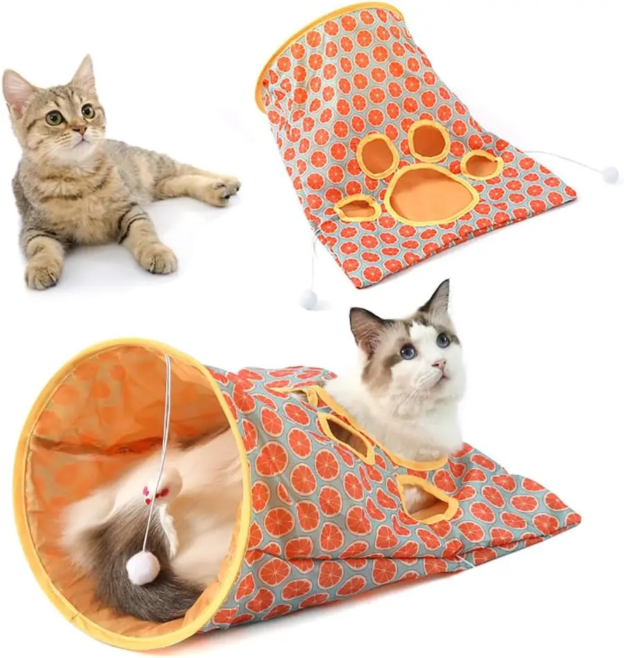 Faltbarer Katzentunnel mit lautem Papier, rollender Bodendrache, Zhiyi-Katzenspielzeug, Katzen-Diamanttasche, interaktives Katzentunnel-Spielzeug