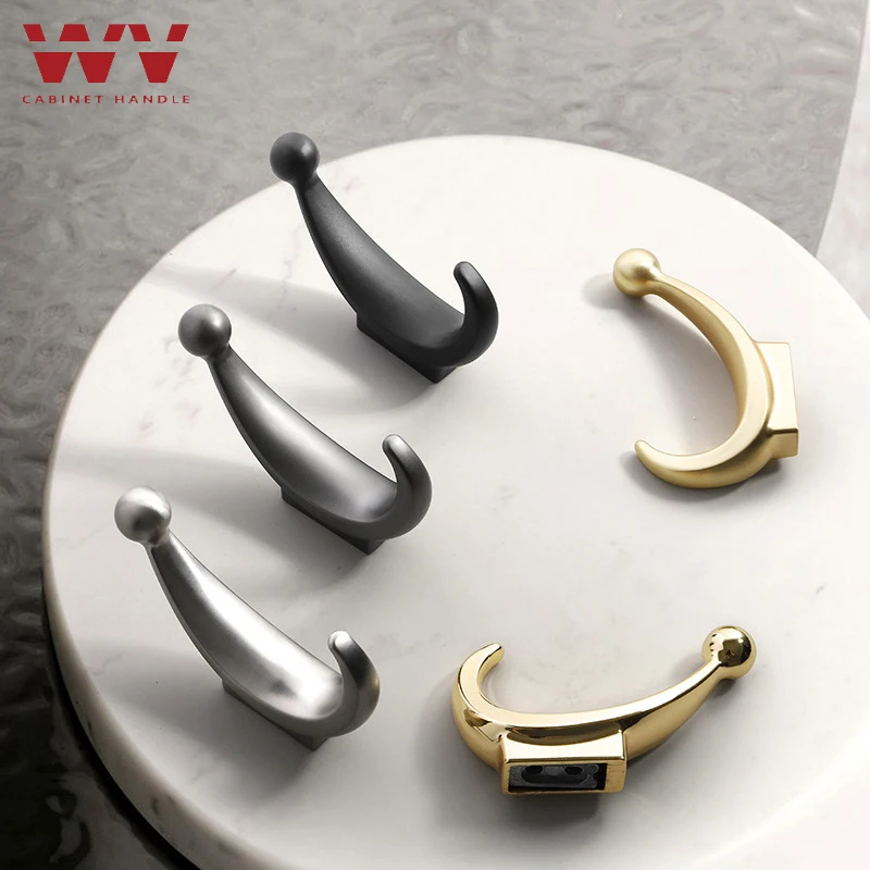 WV Modern Wall Hanging Clothes Hook Bedroom Robe Hook Living Parlor Coat Hook Bedroom Robe Hook Towel Hook Bathroom Accessories