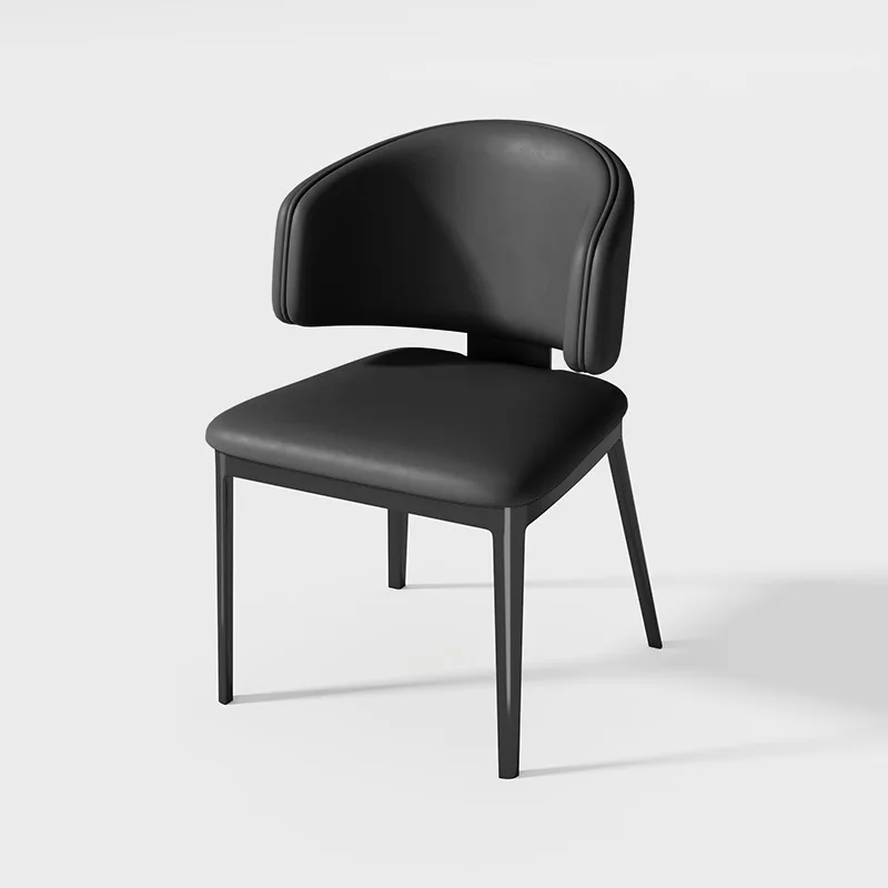 

High Quality Modern Luxury Design Upholstered Restaurant Metal Legs Soft Leather High Back Furniture Polyurethane Seats