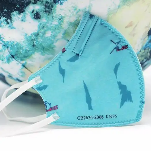 نقية قناع الأطفال تصفية مستوى ضئيلة وخفيفة الوزن قابلة للطي تصميم 5 قطعة/صندوق