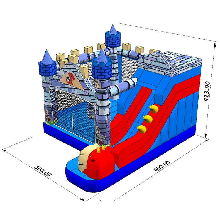 inflatable dinosaur bouncer slide combo