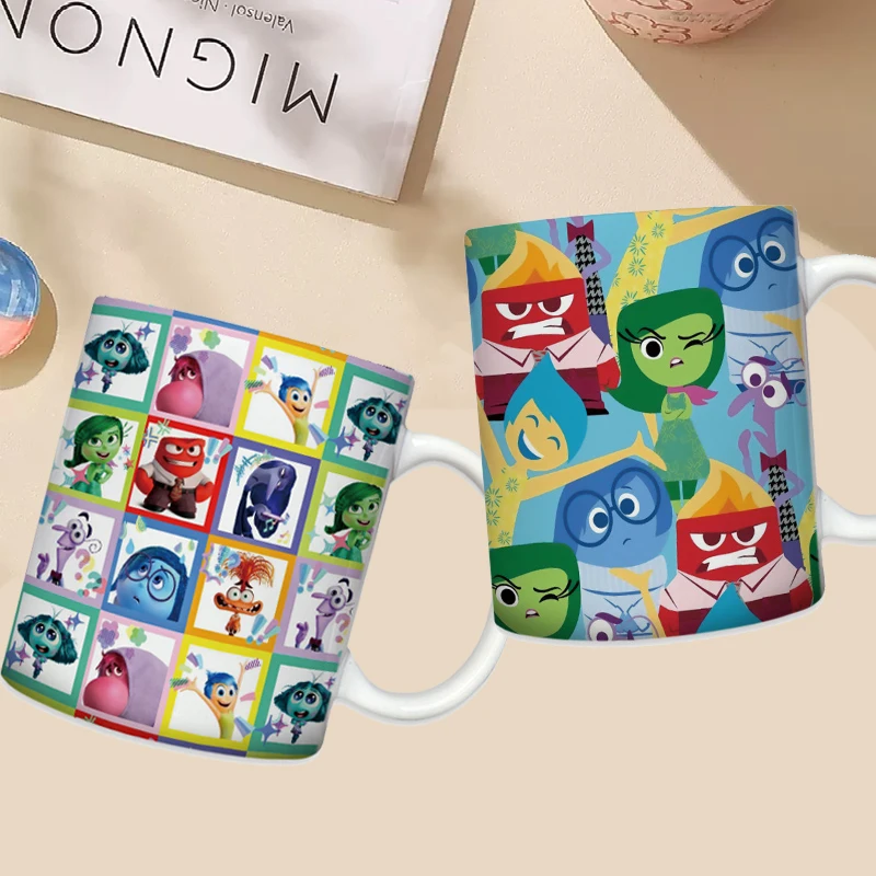 Inside Out 2 Mugs Disney Anime Anger Fear Sadness Coffee Cup Office School Home Water Goblet Fashion Ceramic Cups Gift Hot Sales