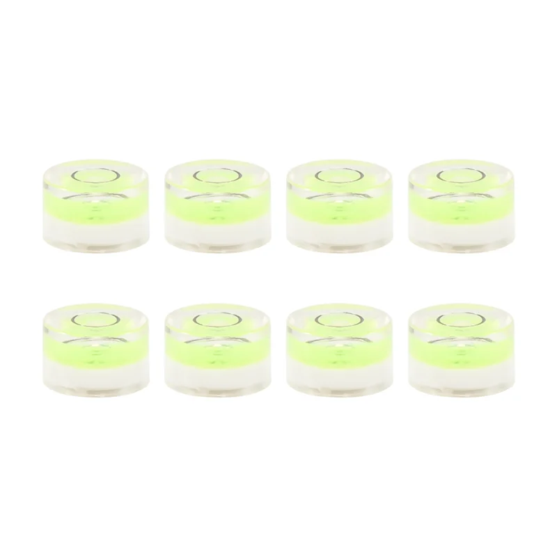 【빠른 배송】 8Pcs 미니 원형 버블 스피릿 레벨 Bullseye 레벨 레벨링 망원경, 삼각대, 10X6mm, Non-A용 경사계