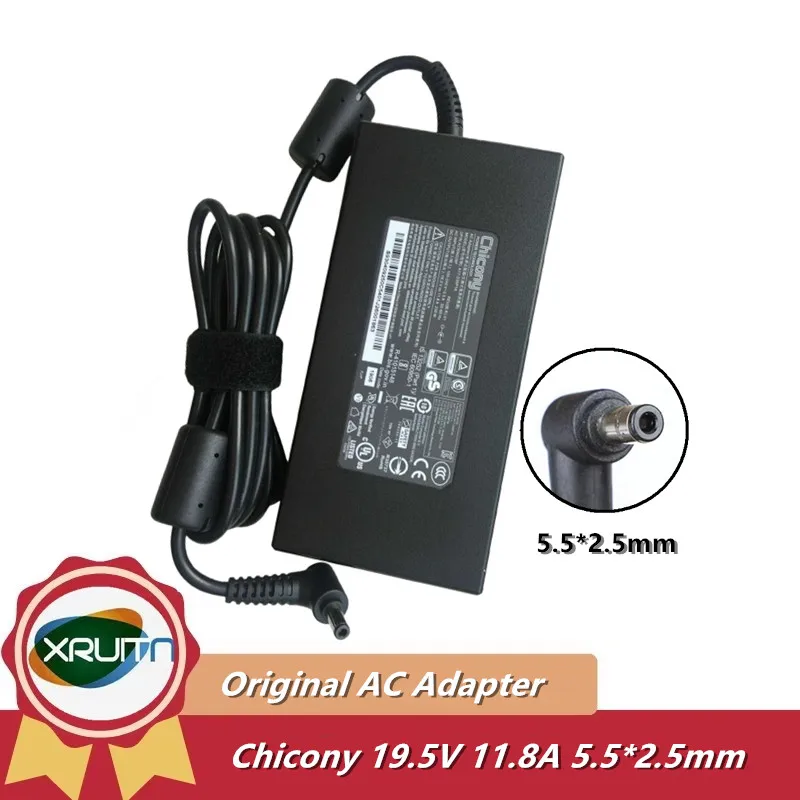 

Оригинальное зарядное устройство переменного тока A17-230P1 Chicony 19,5 В 11,8 А 230 Вт для ноутбука Gigabyte A7 X1 X1-CAU1130SH 5,5 мм * 2,5 мм