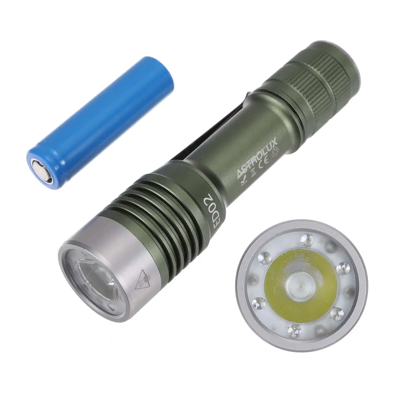 Astrolux ED02 780LM EDC Keychain Flashlight 365nm UV LEDs 410M Throw Type-C Rechargeable 14500 Battery Waterproof Mini LED Torch