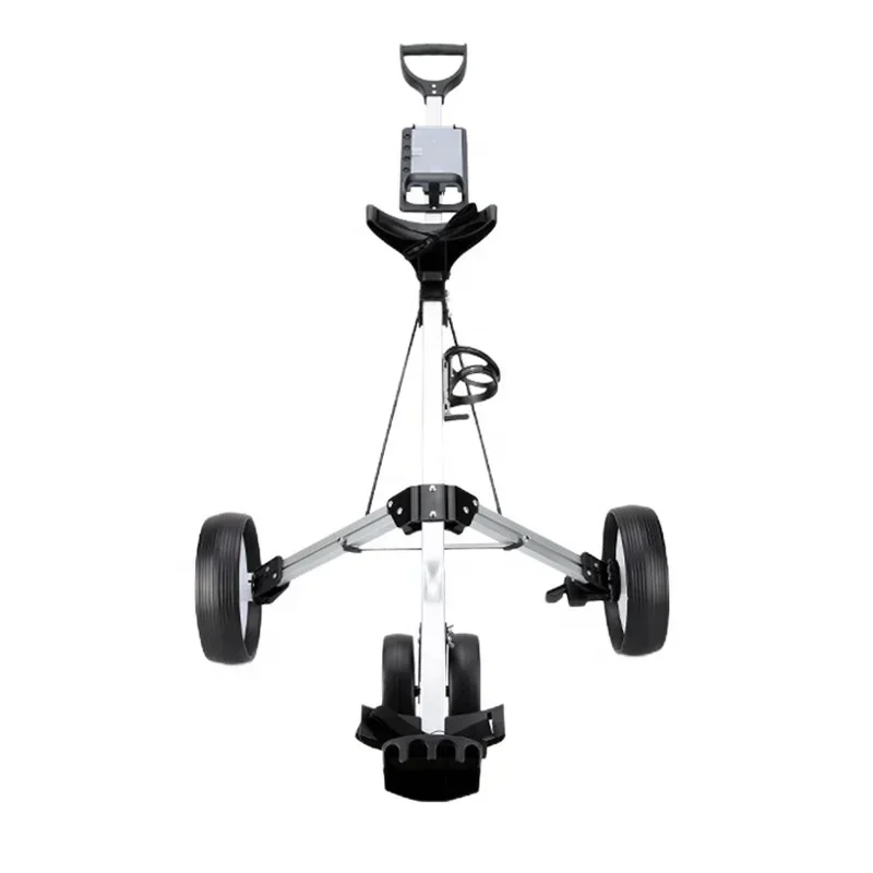 Professional Custom Foldable 4 Wheel Caddie Push Golf Trolley